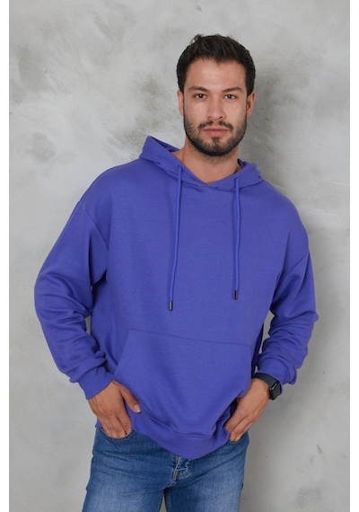 Twenty3 Erkek Oversize Kapüşonlu Kanguru Cepli Ribanalı Uzun Ko (556536066)