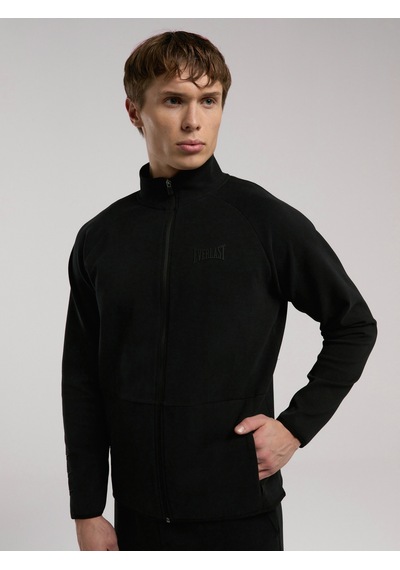 Everlast Ever Relaxed Regular Siyah Yüksek Yaka Erkek Full Zip Sweatshirt Siyah