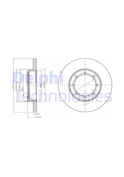Delphı Bg4344 Arka Fren Diski Renault Master Iıı 10 Opel Movano B 10 2.3dci 302x18x 8delik Çift Teker 432067943r-4421180-93168942 1 Takım -ıdır