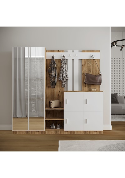 Robinhome Robin Home Nova Vestiyer Portmanto Ayakkabılık Çam-Beyaz