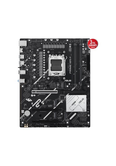 Asus Mb Prıme X870-p Amd X870 Am5 Ddr5 8000 Hdmı 2xusb4 4x M2 Usb3.2 Aura Rgb 2.5gbit Lan Atx Anakart 90mb1ıt0-m0eay0