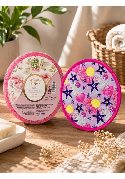 Doğal Handmade Süngerli Sabun, 135 Gr Gül Ağacı