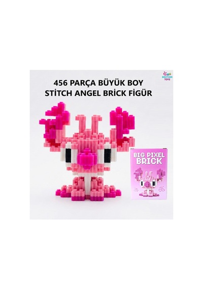 Büyük Boy 456 Parça Stitch Angel 3d Yapboz Bricks Figür Yapı Oyuncağı