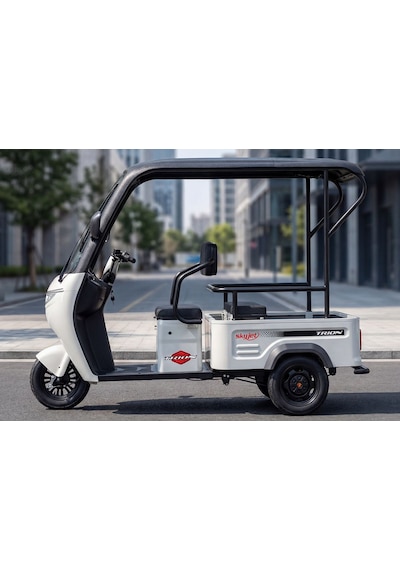 Skyjet Trıon Üç Tekerlekli Elektrikli Moped Beyaz