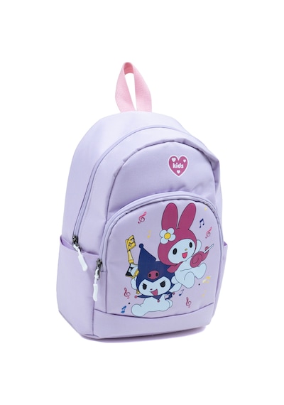 Açık Mor My Melody & Kuromi Figürlü Kız Çocuk Anaokulu Sırt Çantası Müzik Temalı Kreş Çantası Lila