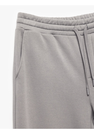 Koton Beli Bağcıklı Şardonlu Cep Detaylı Jogger Eşofman Altı Gri 6wam40013mk Gri