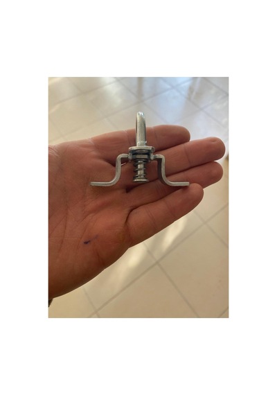 Metal Branda Dorse Kancası 10 Lu Set Döner Mandal Kilit 40 No Oval Kapsül Uyumlu Gri