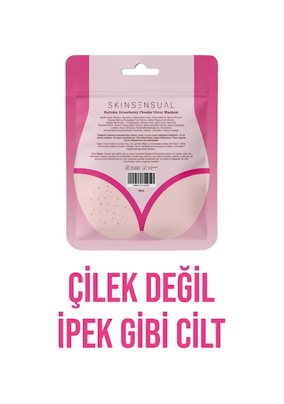 Skin Sensual Buttoks Strawberry Cheeks Vücut Maskesi | Çilek ve Tavuk Derisi Görünümüne Elveda | 2 Parça