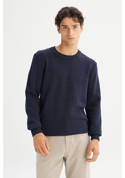 Lee %100 Pamuk Regular Fit Erkek Triko Kazak L2520373410 Lacivert