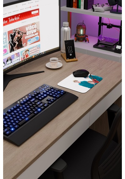 Given Anime V2 - 22x18 Gaming Kauçuk Kaymaz Taban Mouse Pad Fare Altlığı