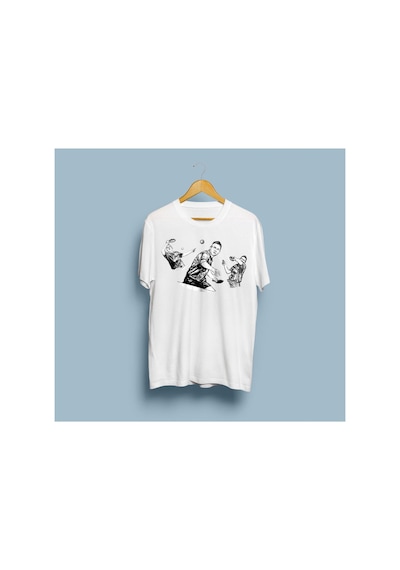 Bahriyeli Collection Oversize Masa Tenisi 2 Tasarım Unisex T-shirt Beyaz