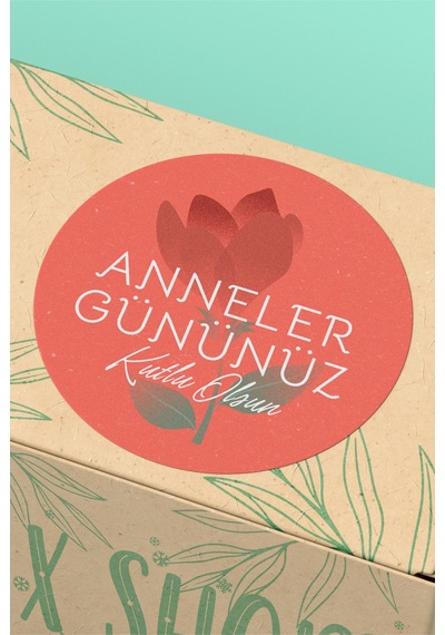Anneler Gününüz Kutlu Olsun Lale Etiket 3x3cm St2396 Çok Renkli