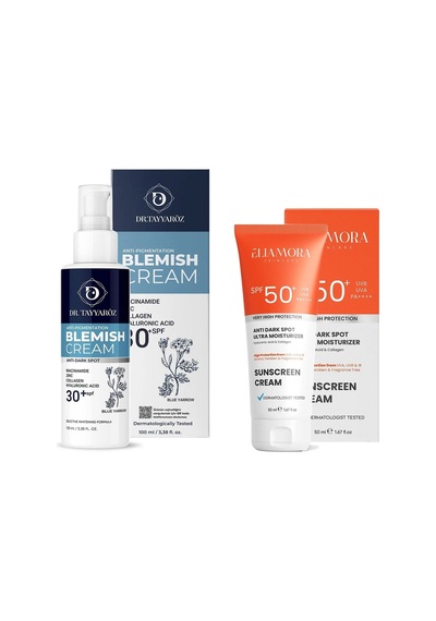 Eliamora Yoğun Leke Karşıtı +50 Spf Güneş Kremi 100 ML+ Cilt Beyazlatıcı Leke Kremi +30 Spf