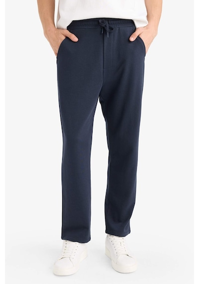 Defacto Regular Fit Basic Düz Beli Bağcıklı Düz Paça Cepli Eşofman Altı	 D6762AX25AU Lacivert