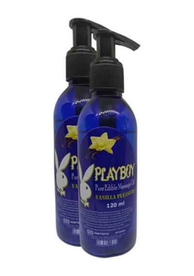 Süper Playboy Pure Edible Massage Oil 120ml Vanilya Aromalı Masaj Yağı 2 Adet
