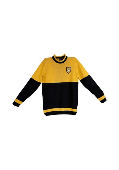 Harry Potter Hufflepuff Quidditch Kazak Lisanslı Sarı Siyah Örme Sweatshirt Unisex - Xs Beden