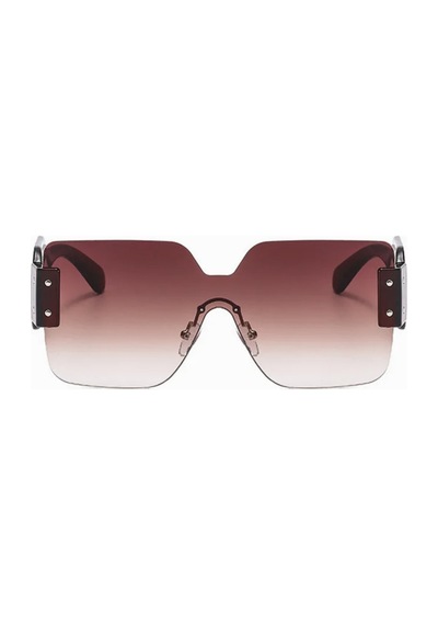 Rimless Vintage & Retro Güneş Gözlüğü Kahverengi