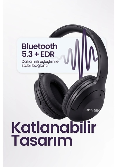 Ven-dens VD-HP011 Bluetooth 5.3 Kulak Üstü Kulaklık