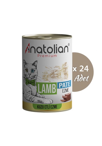 Anatolian Premium Kuzulu Ezme Yetişkin Kedi Konservesi 24 X 400 G