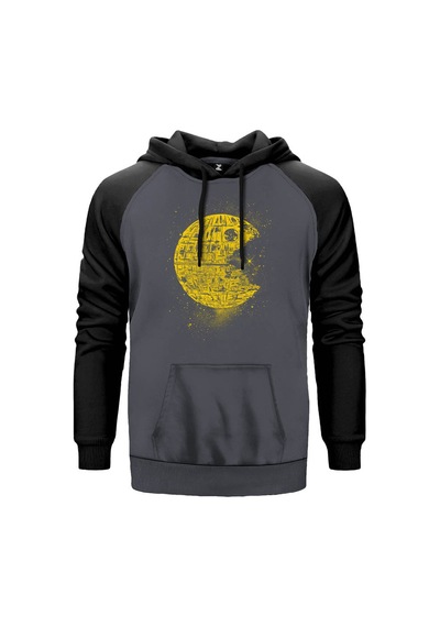 Star Wars Ölüm Yıldızı Kırmızı Renk Reglan Kol Sweatshirt