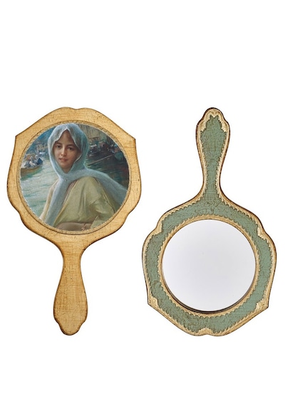 Paşabahçe Göksu Sefası El Aynası El Yapımı Butik Ürün Çok Renkli