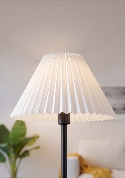 Kırma Lambader Başlığı Pileli Umbrella Kumaş Başlık Çap 36 Cm Lam11 Beyaz