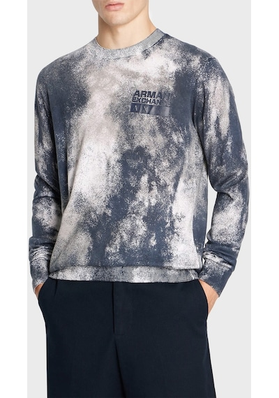 Armani Exchange Erkek Kazak 6rzm2d Zmw8z 21ce Beyaz - Mavi