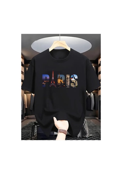Caddemia Yaz Moda Rahat Spor Gevşek Kafatası Ayı Desen Baskılı Yuvarlak Boyun Kısa Ko Siyah 5XL Caddemia Yaz Moda Rahat Spor Gevşek Kafatası Ayı Desen Baskılı Yuvarlak Boyun Kısa Ko Siyah 5XL