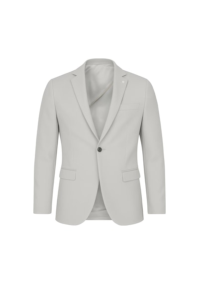 Plus Scorpion Erkek Açık Gri Blazer Ceket Slim Fit, Şık Ve Hafif Kumaş, Tek Düğmeli Açık Gri