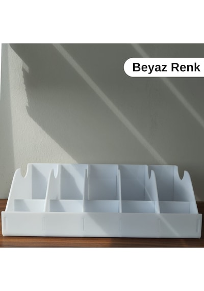 5 Bölmeli Siyah Ve Beyaz Kemer Çorap Takı Makyaj Organizeri Dolap İçi Kemer Düzenleyici Organizer Diğer