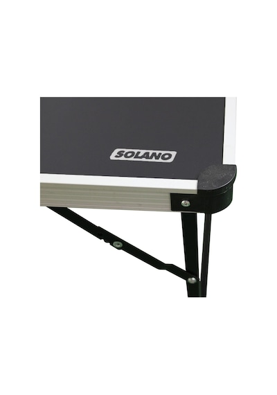 Solano Katlanır Kamp Masası Alüminyum Çerçeve Mdf Üst Tabla 48 68cm Siyah