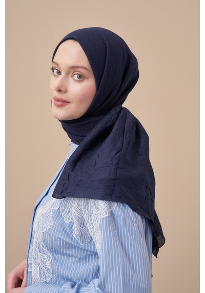 Bambu Kraş Şal Tesettür Giyim, Yüksek Kalite, Hafif, Rahat, Şık, Premium, Lux, Shawl, Scarf Lacivert