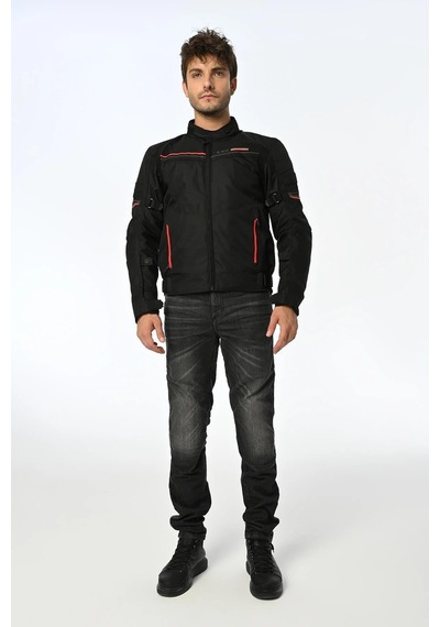 Ls2 Shadow Man Jacket Siyah Kırmızı Mont Renkli