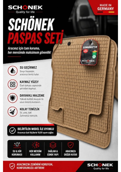 Mercedes W205 Schonek Paspas Seti - Bej