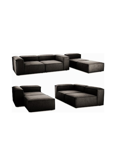 Relax Soft 4 Modül Köşe Takımı Siyah Keten 900 Siyah Relax Soft 4 Modül Köşe Takımı Siyah Keten 900 Siyah