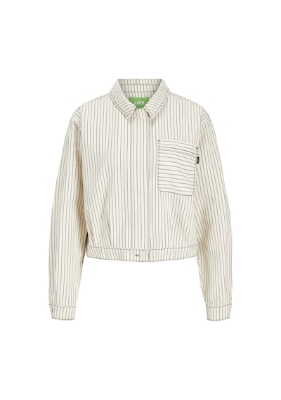Jack & Jones Kadın Çizgili Gömlek - Maddy - 12267802 Blanc De Blanc Çok Renkli