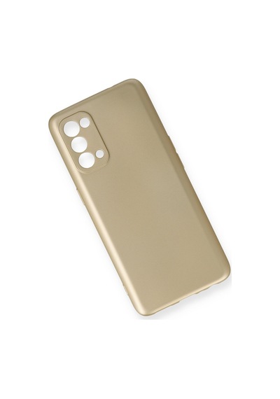 Newface Oppo Reno 5 Kılıf First Silikon - Gold Gold