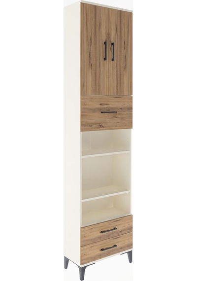 Arges Dolap 5 Raflı 3 Çekmeceli 2 Kapaklı 60x30x243 Aytaşı-çam Aytası