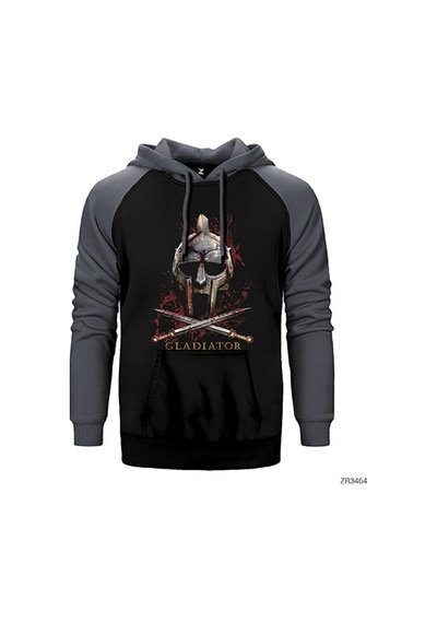 Gladiator Fight Gri Renk Reglan Kol Sweatshirt / Hoodie