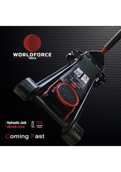 Worldforce 5 Ton Kriko Çift Pistonlu F1 Düşük Profil 48 Kg