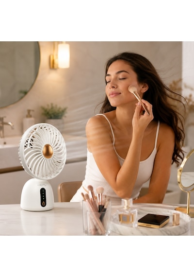 Hepu Hp-f07 Usb Şarjlı Sessiz Masaüstü Mini Fan 360 Ayarlanabilir Gövde