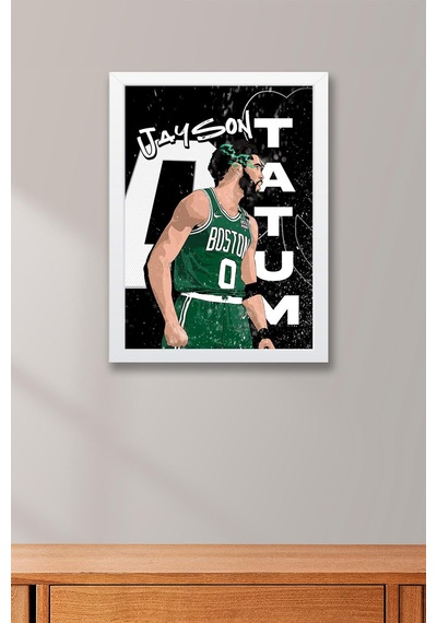 Jayson Tatum Çerçeveli Tablo - Basketbol Nba Posteri Tablo