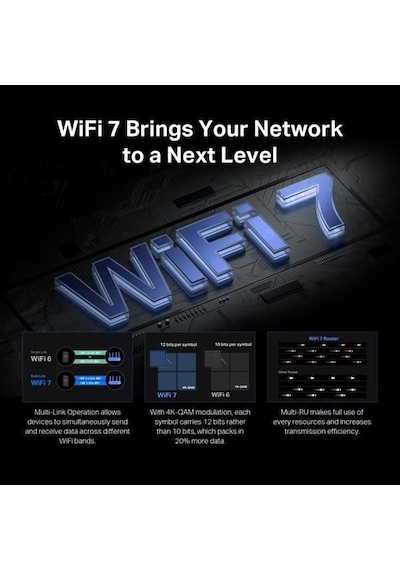 Mercusys Mr37be Wıfı7 Be6500 Dual Band Router