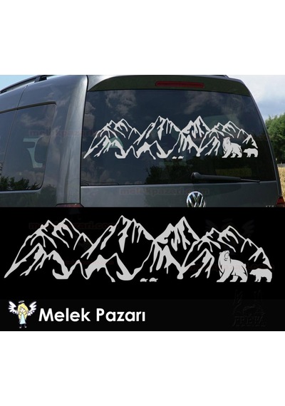 Ayılar Ve Dağ Kamp, Karavan, Off Road Sticker