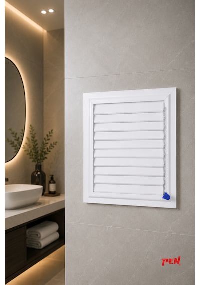Alüminyum Banyo Wc Havalandırma Menfezi 48x48 Beyaz Seri