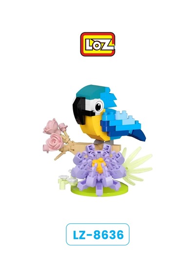 Loz Micro Block 4'lü Hayvan Figürü Seti 4 Farklı Model Dekoratif Oyuncak Yapım Seti Yapı Blok Seti