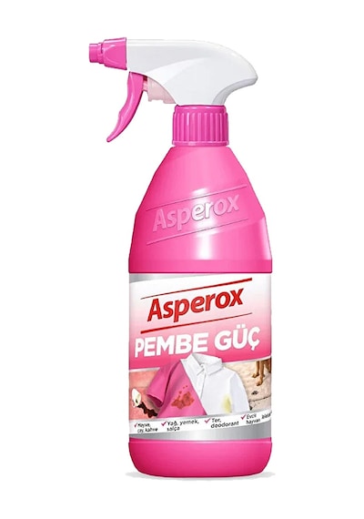 Asperox Sarı Güç + Mavi Güç Sprey 2 X 1 L + Pembe Güç Leke Çıkarıcı 650 Ml