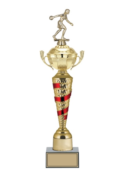 Odak Kupa - Figürlü Kupalar - Bowling Kadın Figürlü Kupalar Fg-078 B - 52 Cm Altın - Beyaz