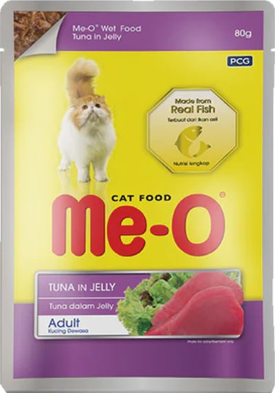 Me-O Ton Balıklı Jöleli Pouch Yetişkin Kedi Yaş Maması 80 G
