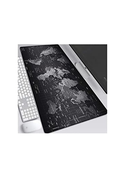 Popiço Dünya Haritalı 90x40 Cm Mouse Pad, Dünya Desenli Mouse Pad